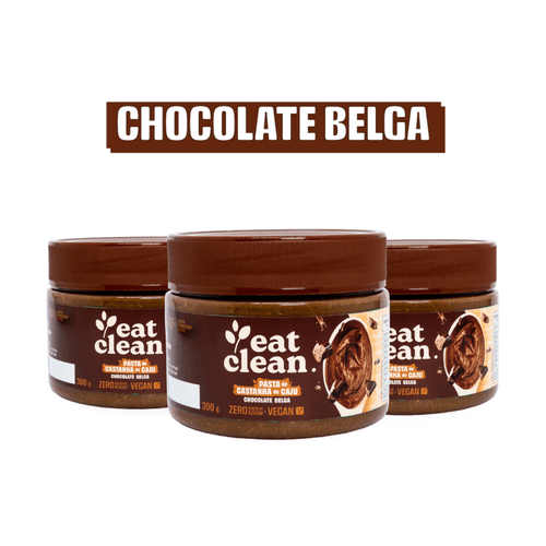 3 pastas de castanha de caju Chocolate Belga 300g