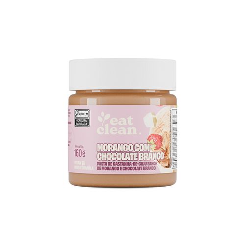 Pasta de Castanha de Caju Morango com Chocolate Branco - Pote 160g